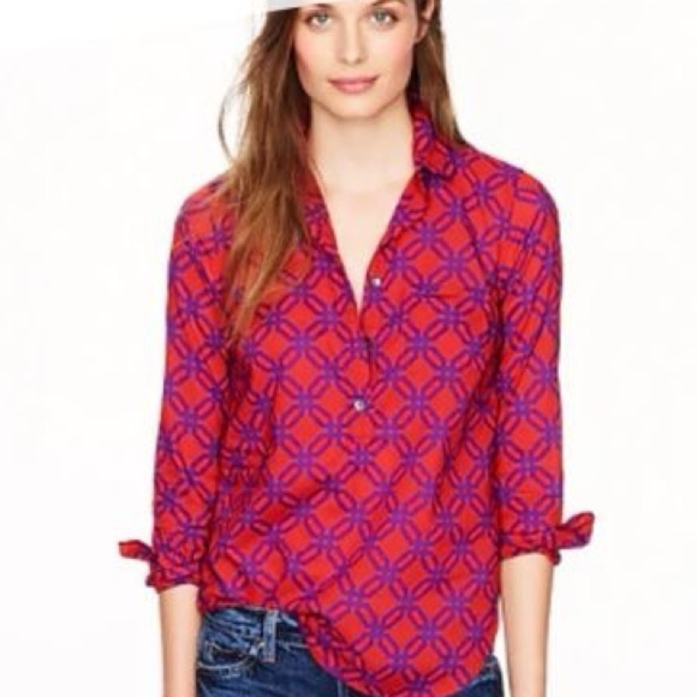 J. Crew Popover In Ratti Geo Print - image 1